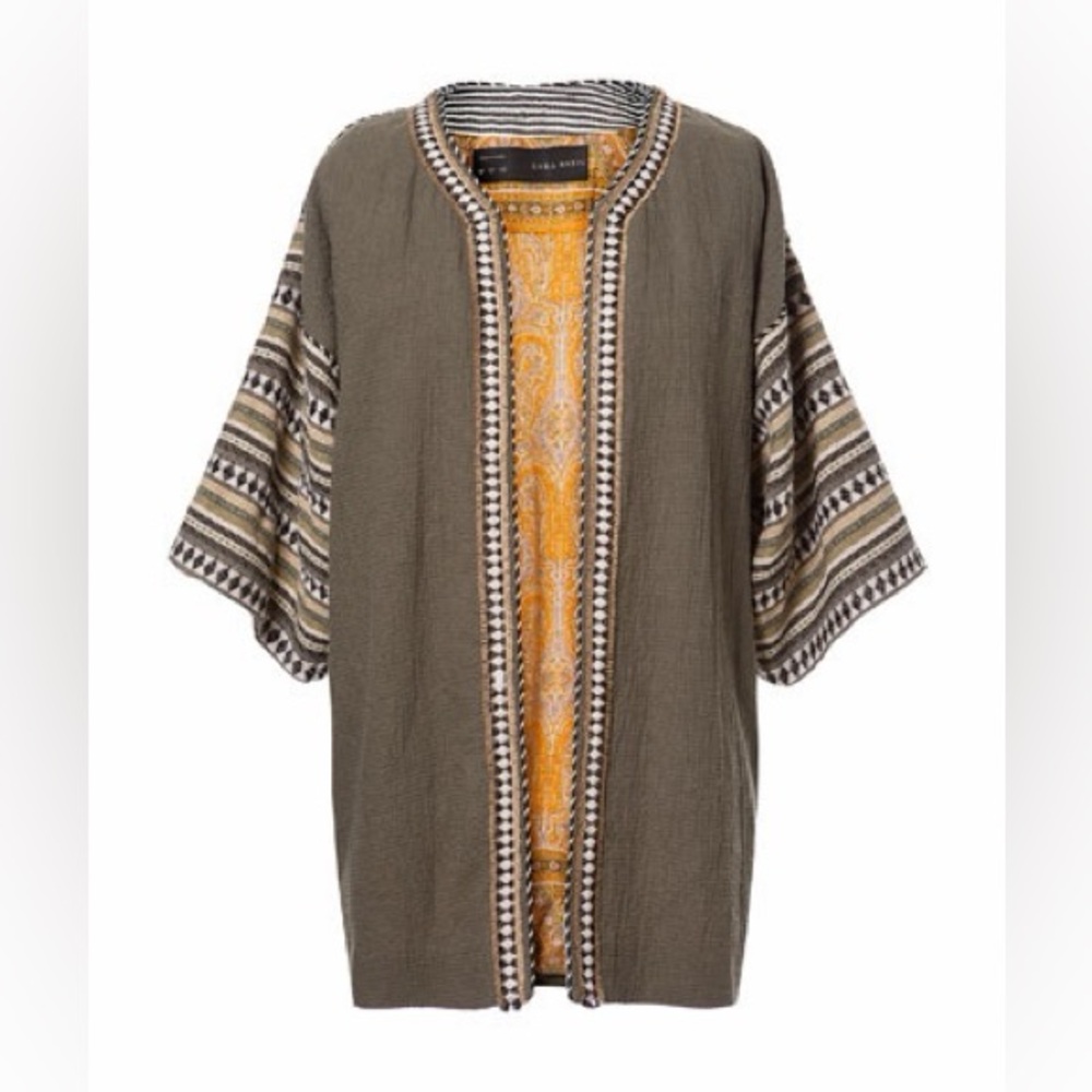 Zara Boho embroidered kimono jacket